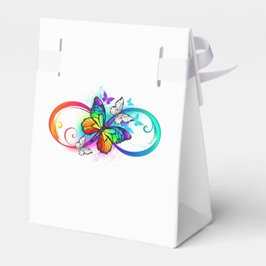 Helderheid met de regenboogvlinder bedankdoosjes (Achterkant)