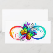 Helderheid met de regenboogvlinder bedankkaart (Voorkant / Achterkant)