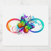 Helderheid met de regenboogvlinder bier etiket (Enkel label)