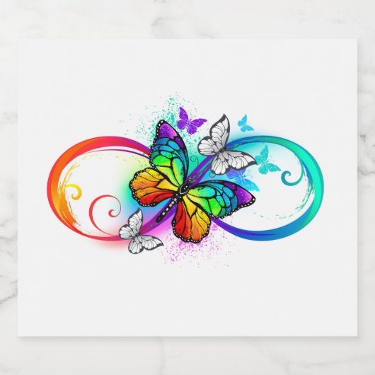 Helderheid met de regenboogvlinder bier etiket (Enkel label)