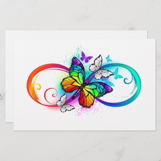 Helderheid met de regenboogvlinder briefpapier (Voorkant / Achterkant)