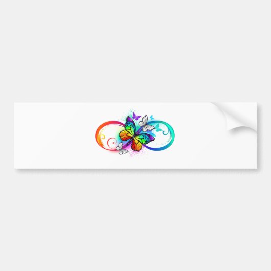 Helderheid met de regenboogvlinder bumpersticker (Voorkant)