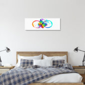 Helderheid met de regenboogvlinder canvas afdruk (Insitu (Slaapkamer))