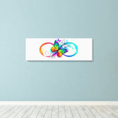 Helderheid met de regenboogvlinder canvas afdruk (Insitu (Houten vloer))