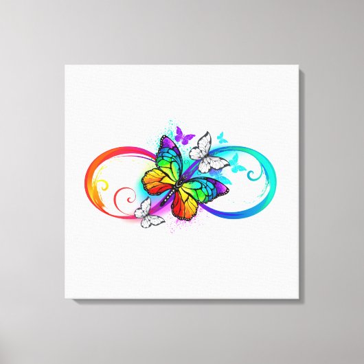 Helderheid met de regenboogvlinder canvas afdruk (Voorkant)