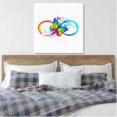 Helderheid met de regenboogvlinder canvas afdruk (Insitu (Slaapkamer))