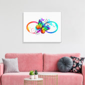 Helderheid met de regenboogvlinder canvas afdruk (Insitu (Woonkamer))