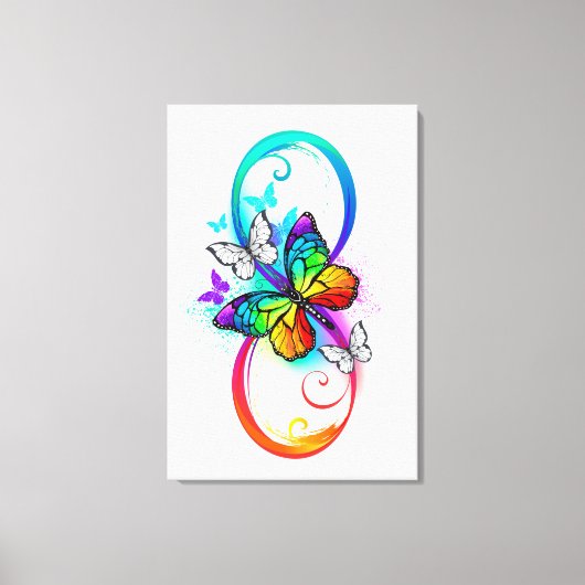 Helderheid met de regenboogvlinder canvas afdruk (Voorkant)