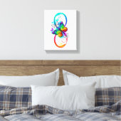 Helderheid met de regenboogvlinder canvas afdruk (Insitu (Slaapkamer))