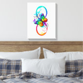 Helderheid met de regenboogvlinder canvas afdruk (Insitu (Slaapkamer))