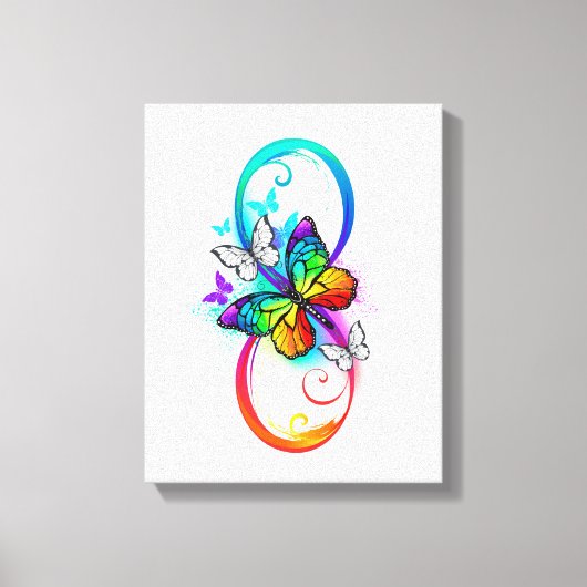 Helderheid met de regenboogvlinder canvas afdruk (Voorkant)