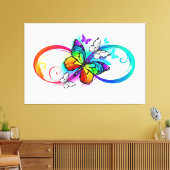 Helderheid met de regenboogvlinder canvas afdruk (Insitu (Woonkamer))