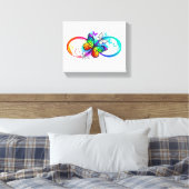 Helderheid met de regenboogvlinder canvas afdruk (Insitu (Slaapkamer))