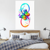 Helderheid met de regenboogvlinder canvas afdruk (Insitu (Slaapkamer))