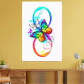 Helderheid met de regenboogvlinder canvas afdruk (Insitu (Woonkamer))