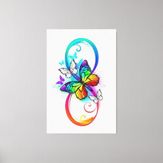 Helderheid met de regenboogvlinder canvas afdruk (Voorkant)