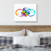 Helderheid met de regenboogvlinder canvas afdruk (Insitu (Slaapkamer))