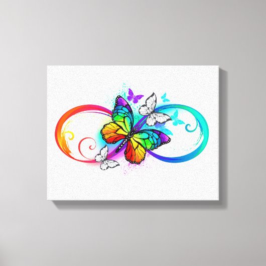Helderheid met de regenboogvlinder canvas afdruk (Voorkant)