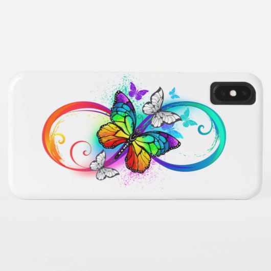 Helderheid met de regenboogvlinder Case-Mate iPhone case (Achterkant (horizontaal))