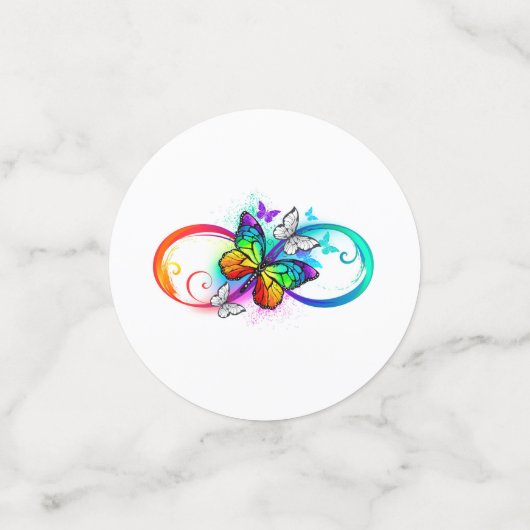 Helderheid met de regenboogvlinder confetti (Kleine voorkant)