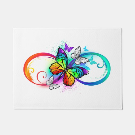 Helderheid met de regenboogvlinder deurmat (Voorkant)