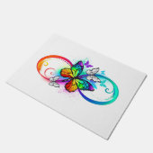 Helderheid met de regenboogvlinder deurmat (Schuin)