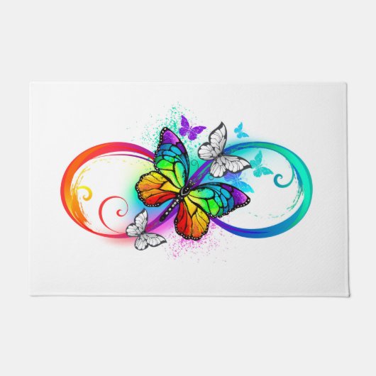 Helderheid met de regenboogvlinder deurmat (Voorkant)