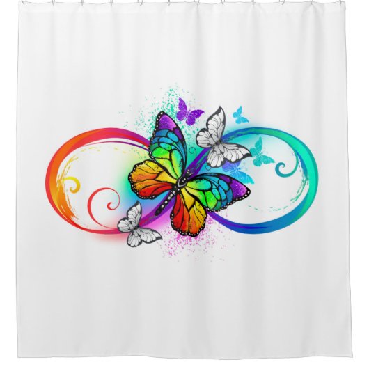 Helderheid met de regenboogvlinder douchegordijn (Voorkant)