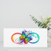 Helderheid met de regenboogvlinder feestdagenkaart (Staand voorkant)