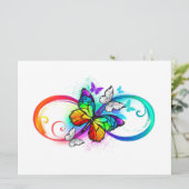 Helderheid met de regenboogvlinder feestdagenkaart (Staand voorkant)