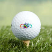 Helderheid met de regenboogvlinder golfballen (Insitu Shirt)