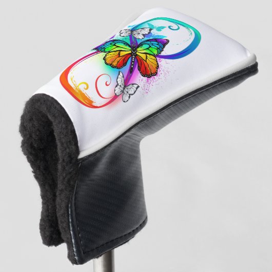 Helderheid met de regenboogvlinder golfheadcover (3/4 voorkant)