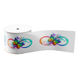 Helderheid met de regenboogvlinder grosgrain lint