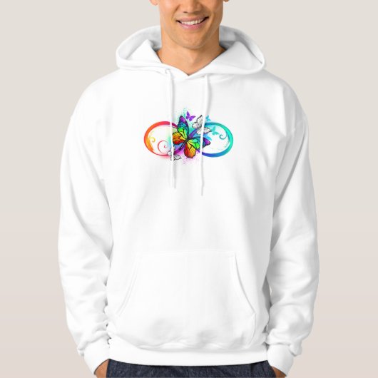 Helderheid met de regenboogvlinder hoodie (Voorkant)