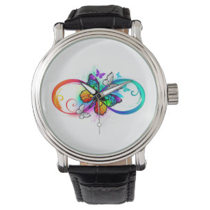 Helderheid met de regenboogvlinder horloge
