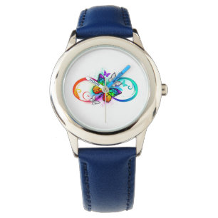 Helderheid met de regenboogvlinder horloge
