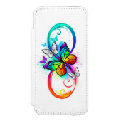 Helderheid met de regenboogvlinder incipio iPhone portemonnee hoesje (Voorkant Agenda)