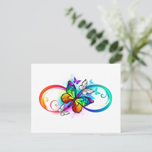 Helderheid met de regenboogvlinder informatiekaartje (Staand voorkant)