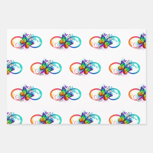 Helderheid met de regenboogvlinder inpakpapier vel (Voorkant)