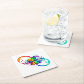 Helderheid met de regenboogvlinder kartonnen onderzetters (Insitu)