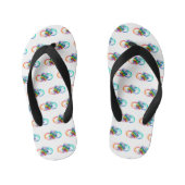 Helderheid met de regenboogvlinder kinder teenslippers (Voetbed)