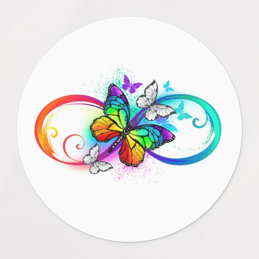 Helderheid met de regenboogvlinder labels (Design 2)