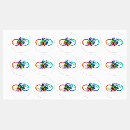 Helderheid met de regenboogvlinder labels (Vel)