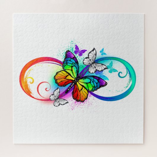 Helderheid met de regenboogvlinder legpuzzel (Horizontaal)