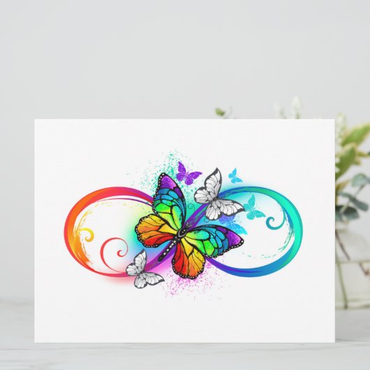 Helderheid met de regenboogvlinder menu (Staand voorkant)