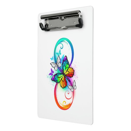 Helderheid met de regenboogvlinder  mini klembord (Angled2)