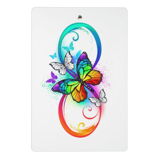 Helderheid met de regenboogvlinder mini klembord (Achterkant)