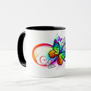 Helderheid met de regenboogvlinder mok