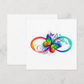 Helderheid met de regenboogvlinder notitiekaartje (Voorkant / Achterkant)