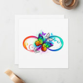 Helderheid met de regenboogvlinder notitiekaartje (Voorkant / Achterkant in situ)